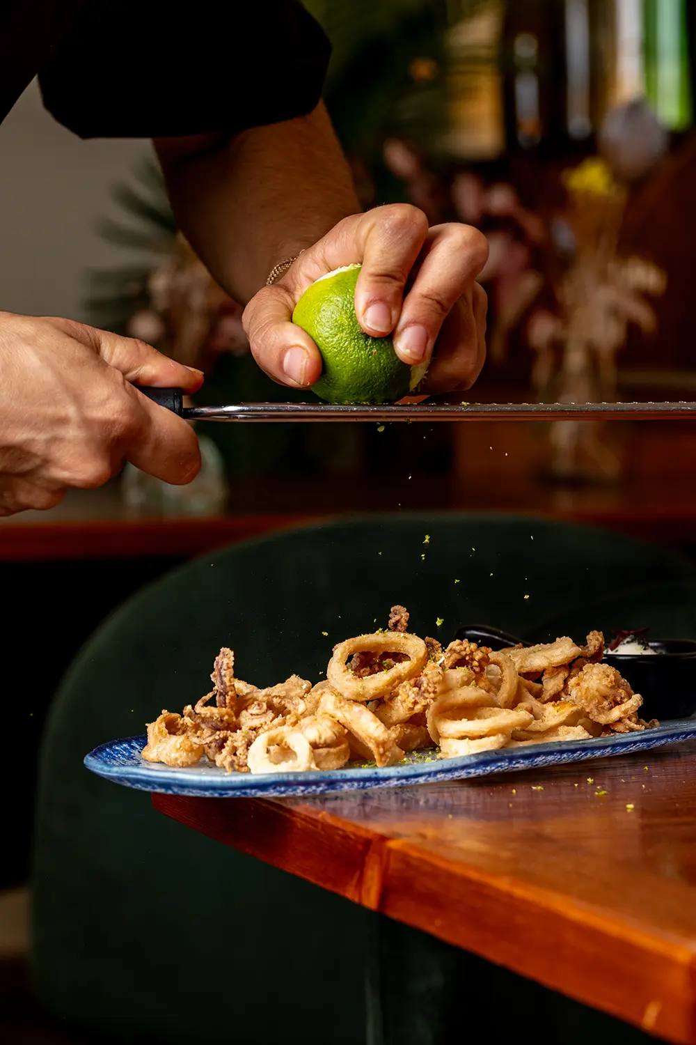 El Terral en Palamós plato calamares